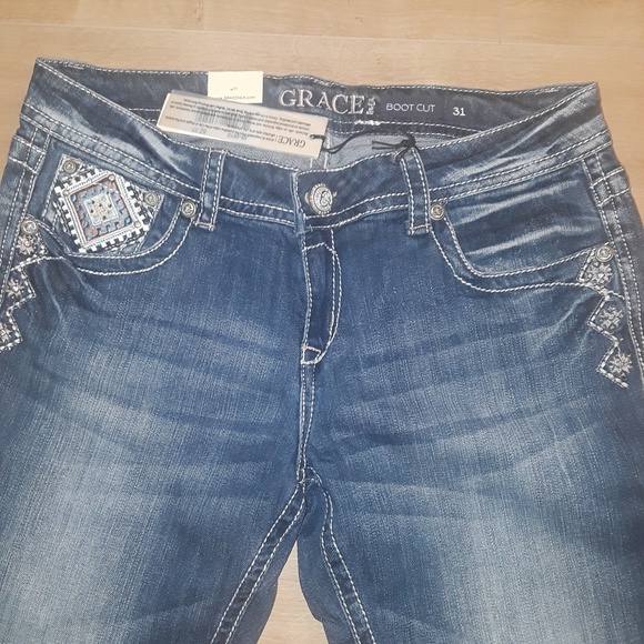 💖 Embellished diamond back jeans - Picture 2 of 6